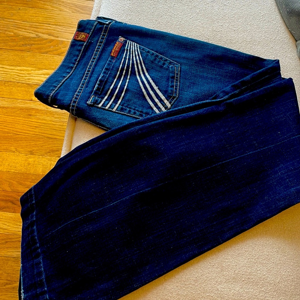 Women’s Vintage 7 For All Mankind Dojo wide leg jeans size 28